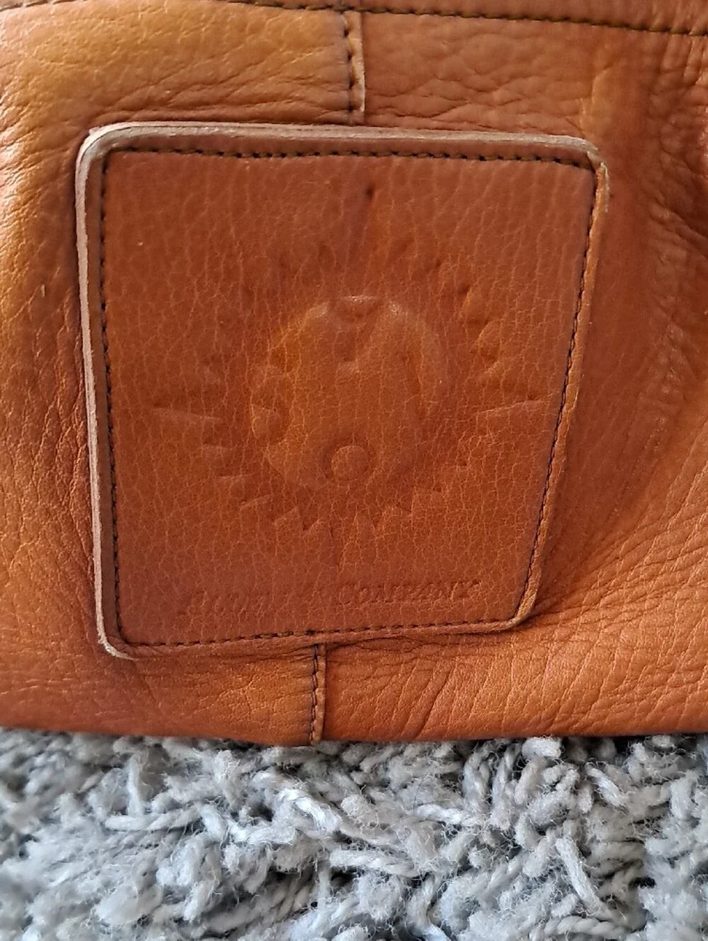 Men's Leather Duffel Bag in Cognac Brown with Adjustable Shoulder Strap